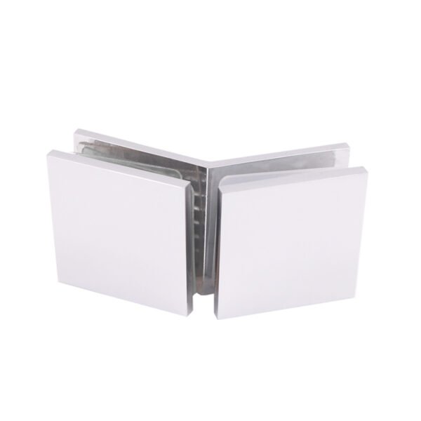 Square 135 Degree Glass To Glass Shower Hardware Brass Glass Clamp Clips