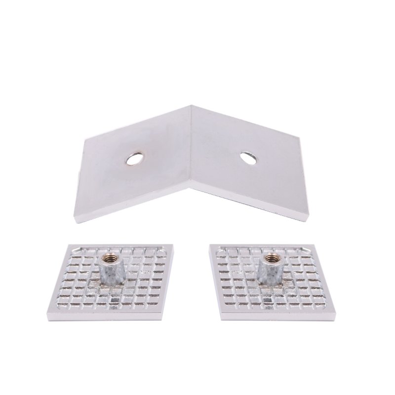 Square 135 Degree Glass To Glass Shower Hardware Brass Glass Clamp Clips
