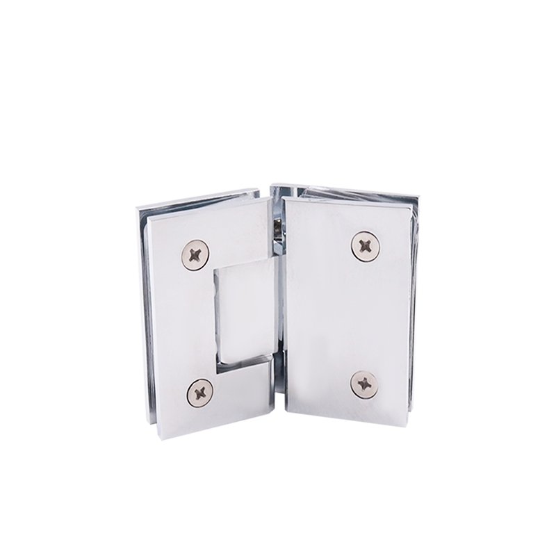 Square 135 Degree Glass To Glass Solid Brass Shower Door Hinge