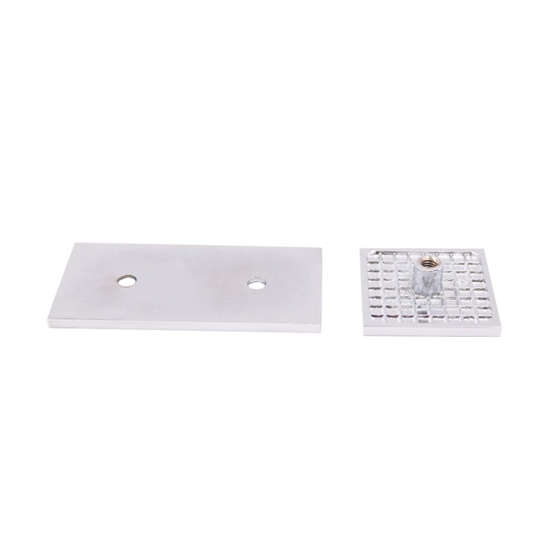 Square 180 Degree Brass Glass Clips Tempered Glass Clamp Bracket