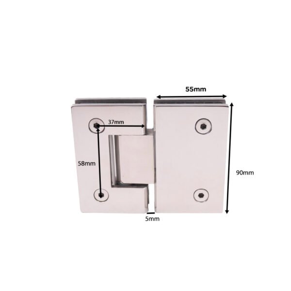 Square 180 Degree Glass To Glass Bathroom Door Shower Hinges