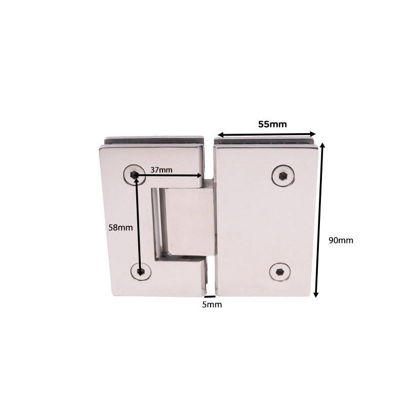 Square 180 Degree Glass To Glass Bathroom Door Shower Hinges 2 Square 180 Degree Glass To Glass Bathroom Door Shower Hinges
