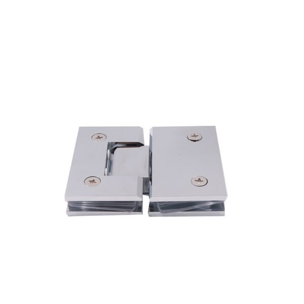 Square 180 Degree Glass To Glass Solid Brass Hydraulic Shower Hinge