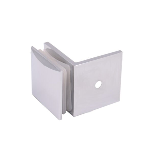 Square 90 Degree Brass Wall Mounted Chrome Sleeve Glass Holde Clamp Glass Barckets 1 Square 90 Degree Brass Wall Mounted Chrome Sleeve Glass Holde Clamp Glass Barckets