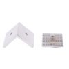 Square 90 Degree Brass Wall Mounted Chrome Sleeve Glass Holde Clamp Glass Barckets