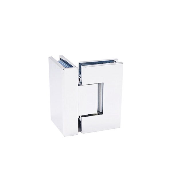 Square 90 Degree Glass To Glass Brass Shower Door Hinge
