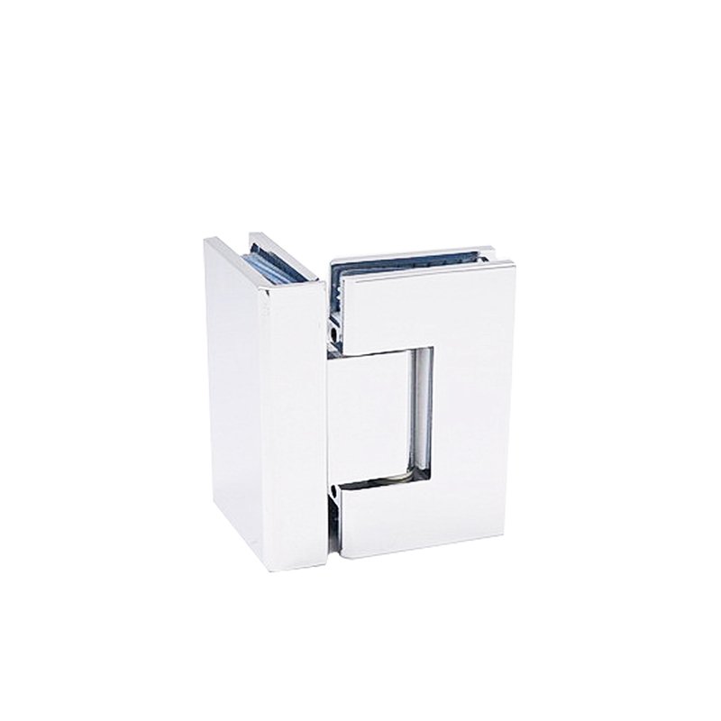 Square 90 Degree Glass To Glass Brass Shower Door Hinge