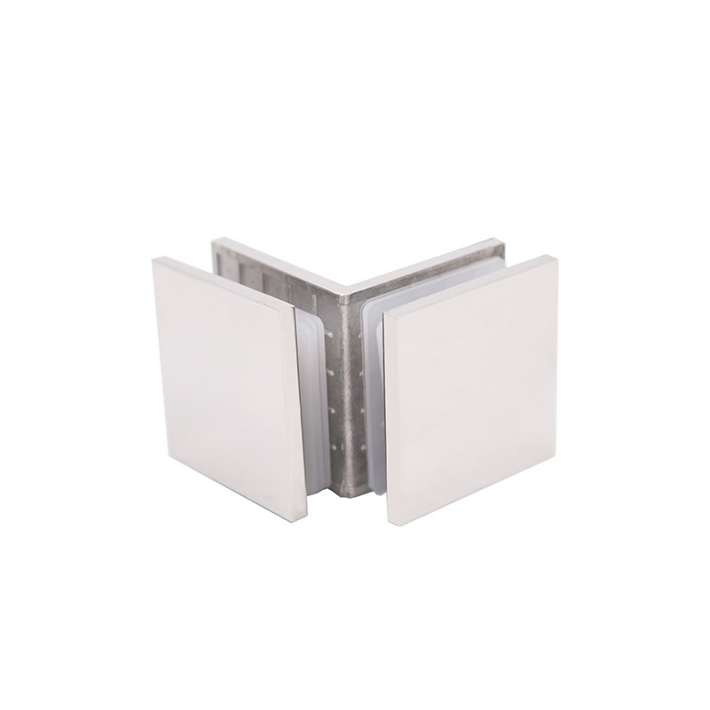 Square 90 Degree Stainless Steel Black Gold Glass Clamp Bracket Holder