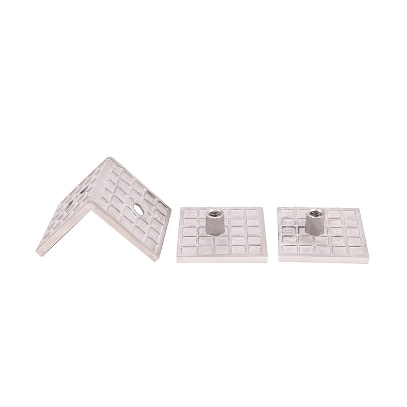 Square 90 Degree Stainless Steel Black Gold Glass Clamp Bracket Holder