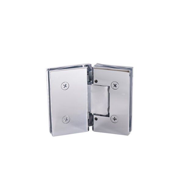 Square Adjustable 135 Degree Glass To Glass Solid Brass Glass Door Hinges
