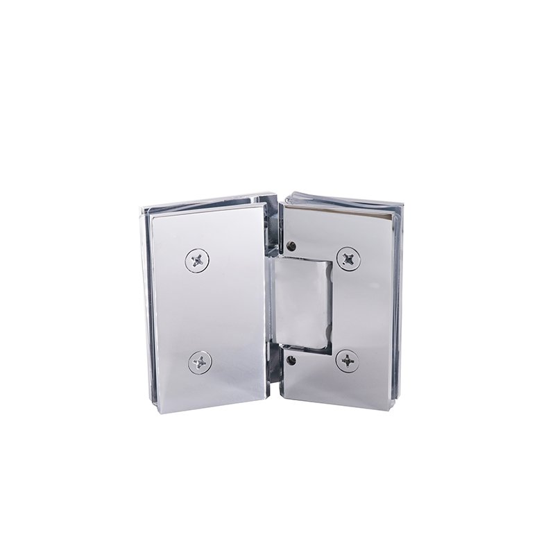 Square Adjustable 135 Degree Glass To Glass Solid Brass Glass Door Hinges
