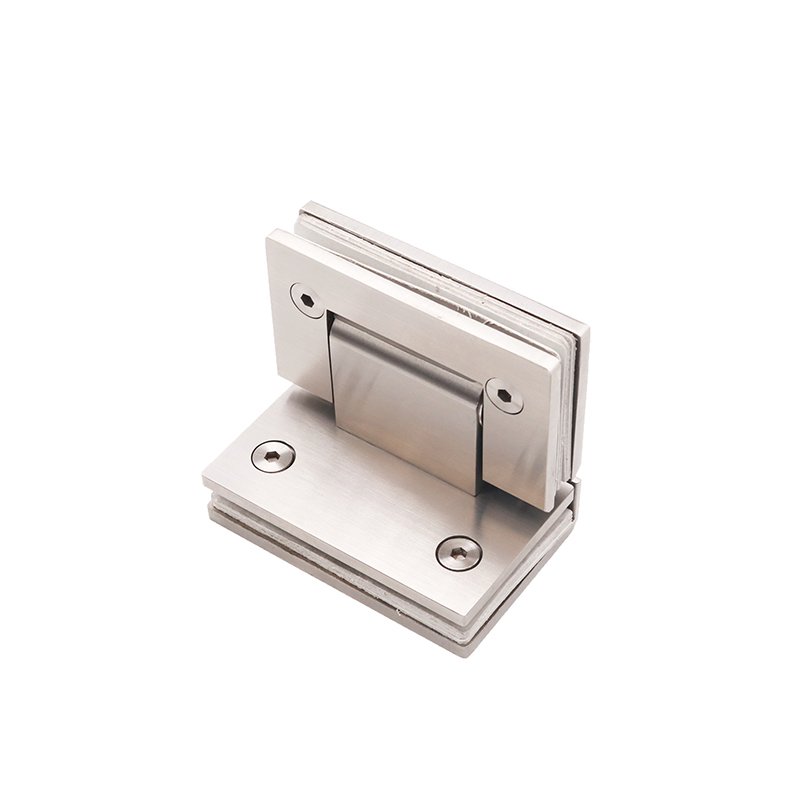 Square Adjustable Glass To Glass Chrome Stainless Steel Glass Door Hinge