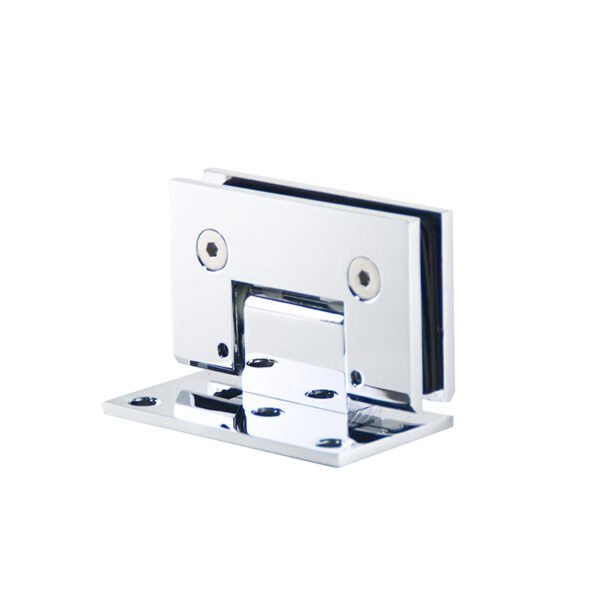 Square Adjustable Offset Back Plate Wall To Glass Hinges 90° Solid Brass Shower Door Hinge