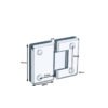 Square Bevel 135 Degree Glass To Glass Satin Polished Zinc Alloy Shower Hinge