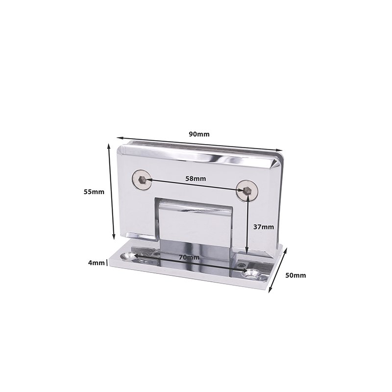 Square Bevel Full Back Plate Satin Brass Hinge For Glass Doors 2 Square Bevel Full Back Plate Satin Brass Hinge For Glass Doors