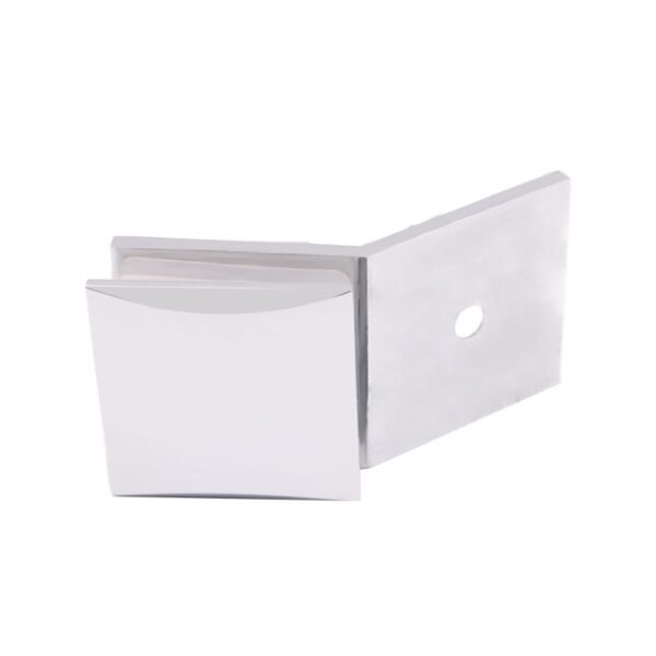 Square Beveled 135 Degree Satin Brass Bathroom Shower Door Glass Clamp Clips