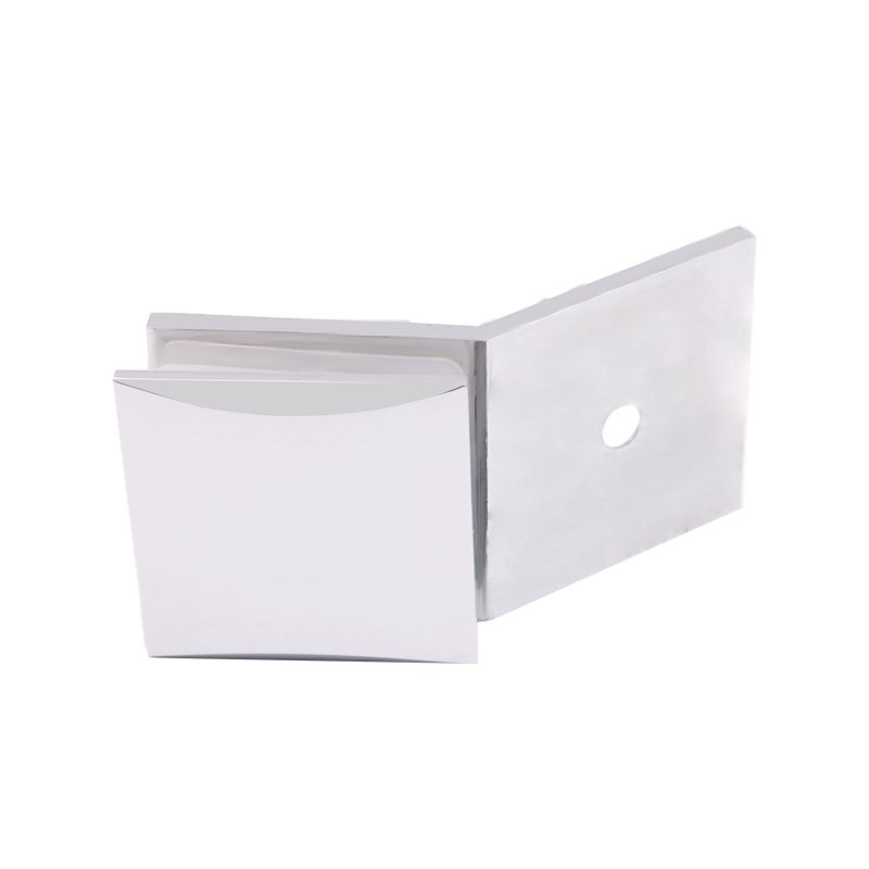 Square Beveled 135 Degree Satin Brass Bathroom Shower Door Glass Clamp Clips 1 Square Beveled 135 Degree Satin Brass Bathroom Shower Door Glass Clamp Clips