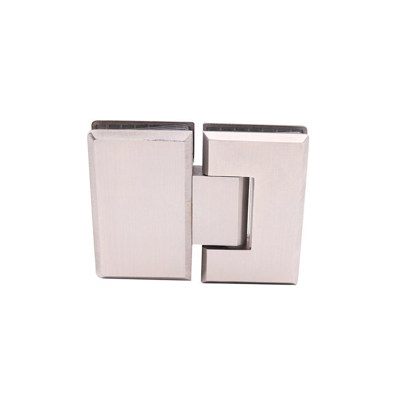 Square Beveled 180 Degree Glass To Glass Stainless Steel Hinge Glass Fitting Hardware