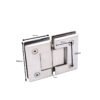 Square Beveled 180 Degree Glass To Glass Stainless Steel Hinge Glass Fitting Hardware