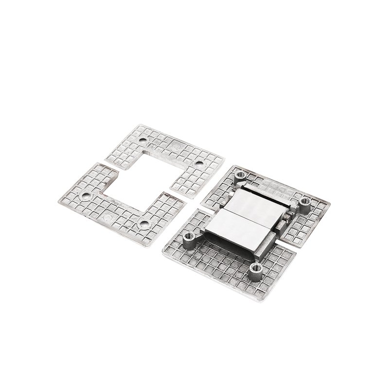 Square Beveled 180 Degree Glass To Glass Stainless Steel Hinge Glass Fitting Hardware