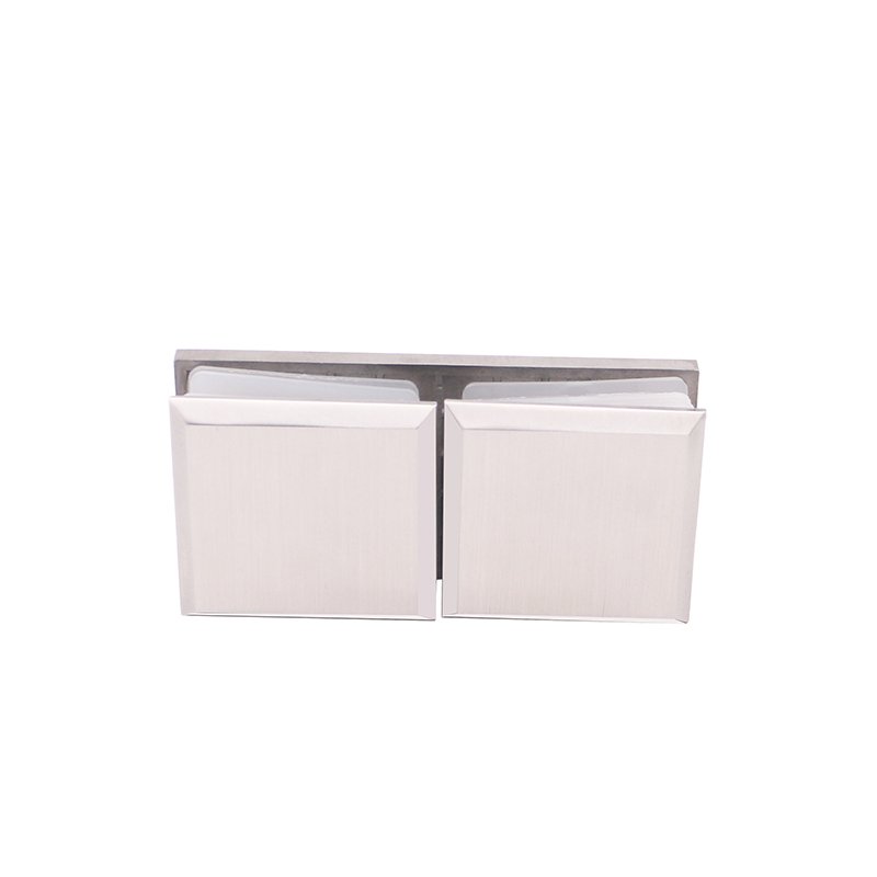 Square Beveled 180 Degree Stainless Steel Glass Clamp Bathroom Clip