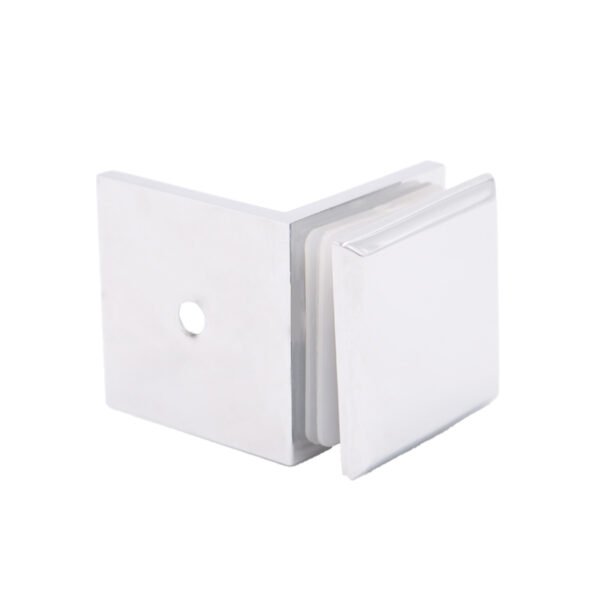 Square Beveled 90 Degree Brass Wall Mounted Glass Clamp Clips For 8-12mm Glass