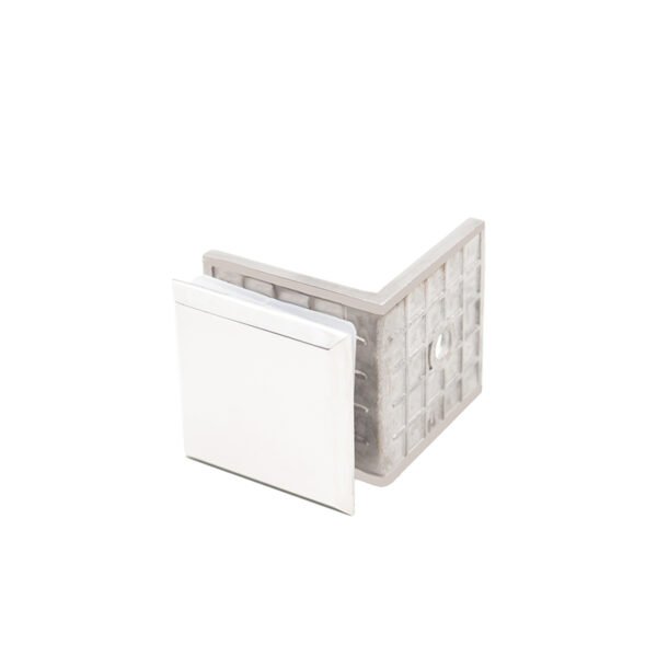 Square Beveled 90 Degree Glass To Wall Ss304 Ss316 Glass Clamps