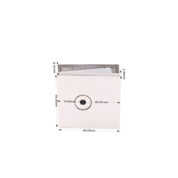 Square Beveled Single Hole 0 Degree Stainless Steel Glass Clamp Glass Brackets