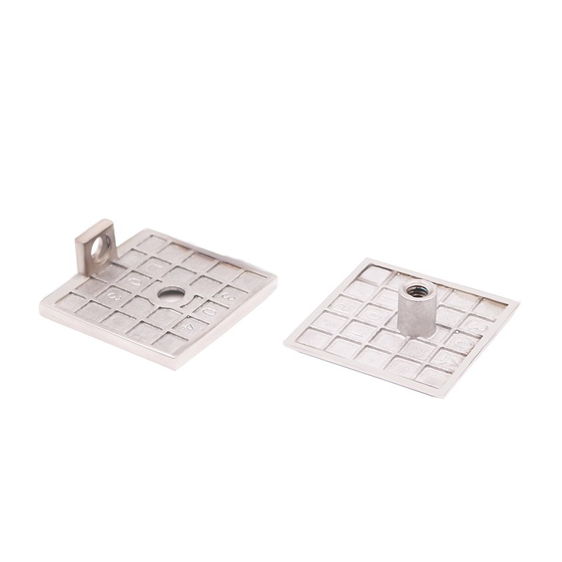 Square Beveled Single Hole 0 Degree Stainless Steel Glass Clamp Glass Brackets