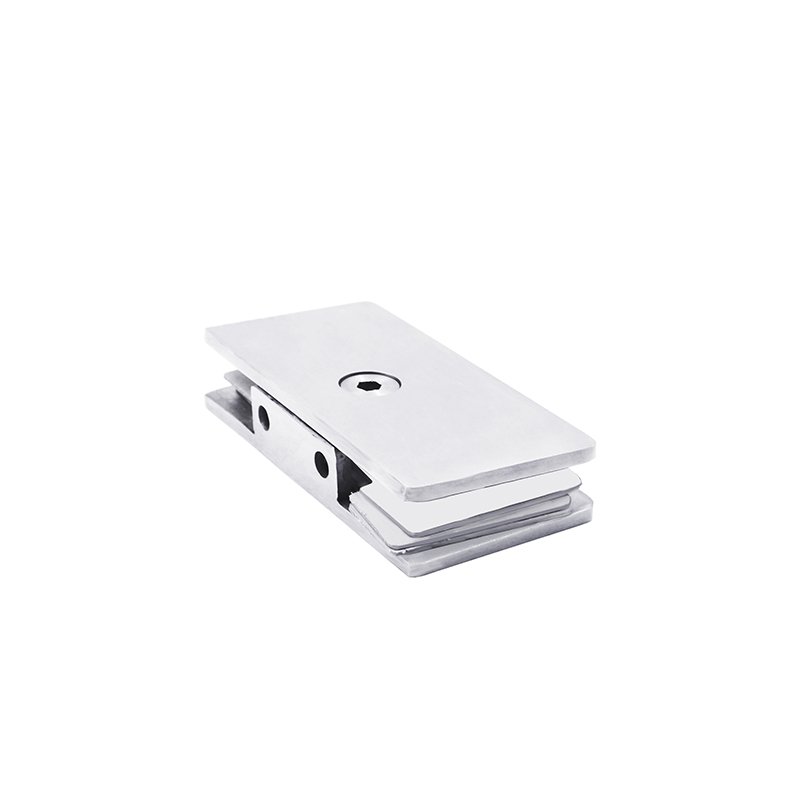 Square Corner 0 Degree Stainless Steel Wall Mount Glass Clamp Glass Partition