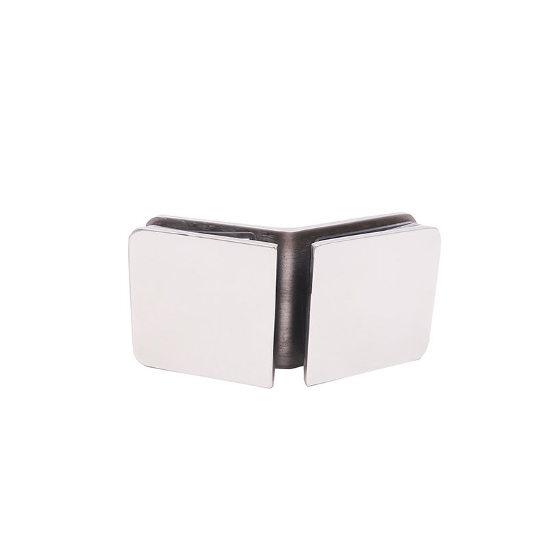 Square Corner 135 Degree Stainless Steel Chrome Gold Black Glass Clamp