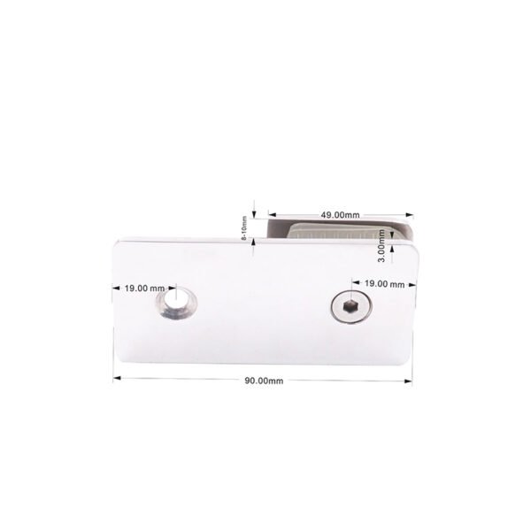 Square Corner 180 Degree Bathroom Glass Clip Stainless Steel Glass Clamp Shower Hardware