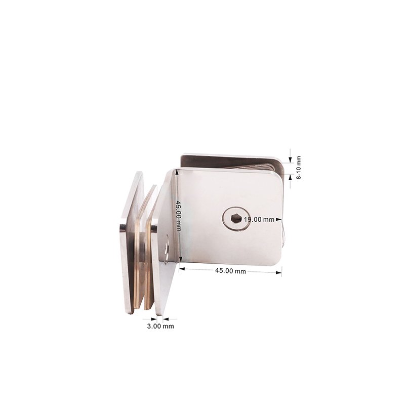 Square Corner 90 Degree Glass Door Clips Fittings Glass Clamp 2 Square Corner 90 Degree Glass Door Clips Fittings Glass Clamp