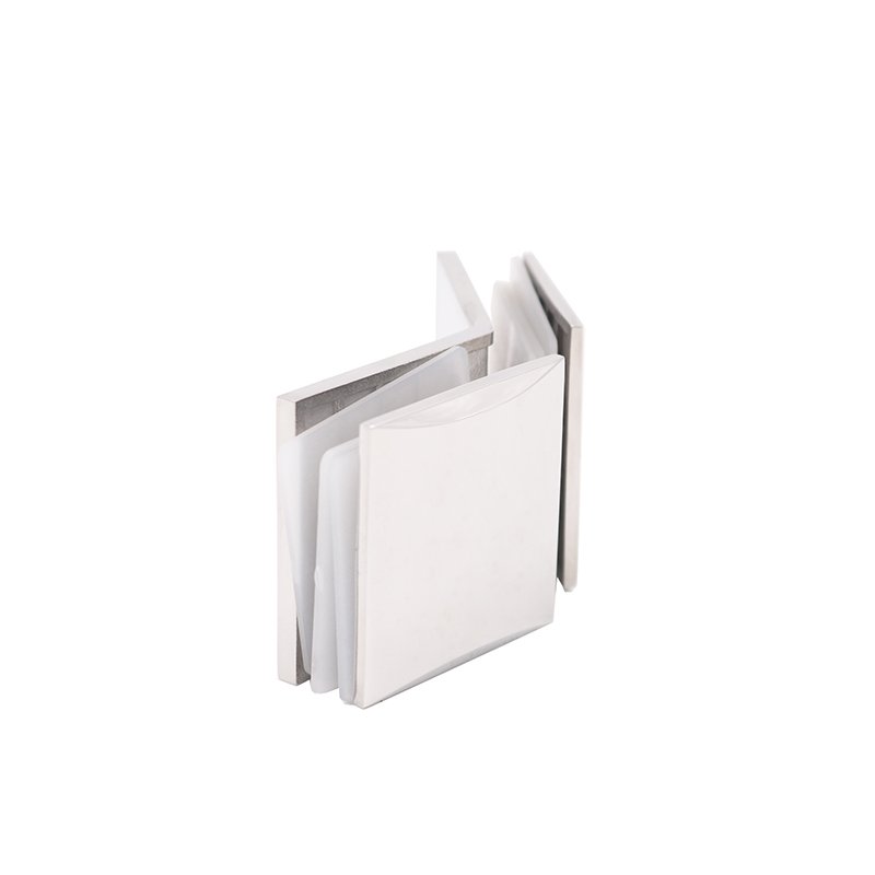 Square Curved 135 Degree Stainless Steel Glass Holding Clamps Glass Door Clips