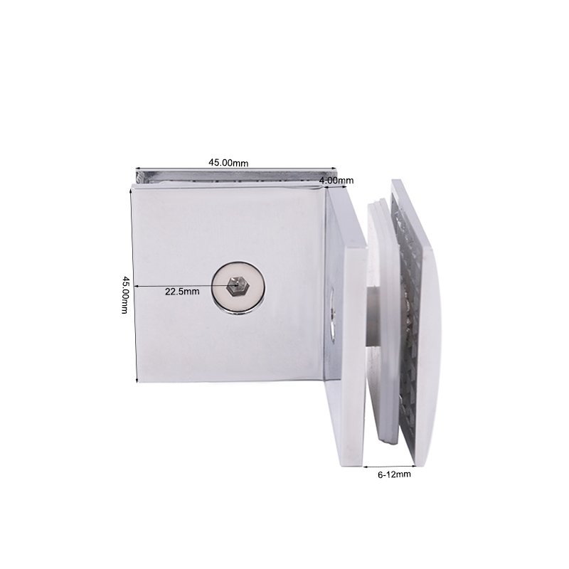 Square Curved 90 Degree Brass Glass Clamp Shower Door Glass Clips 2 Square Curved 90 Degree Brass Glass Clamp Shower Door Glass Clips