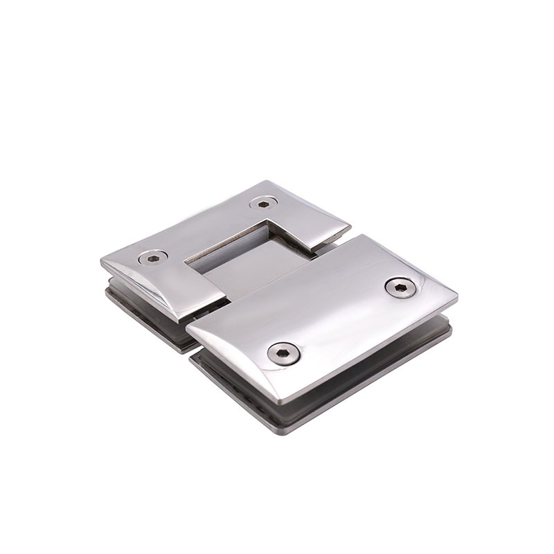 Square Curved Single Axes 180 Degree Glass To Glass Brass Glass Shower Hinge