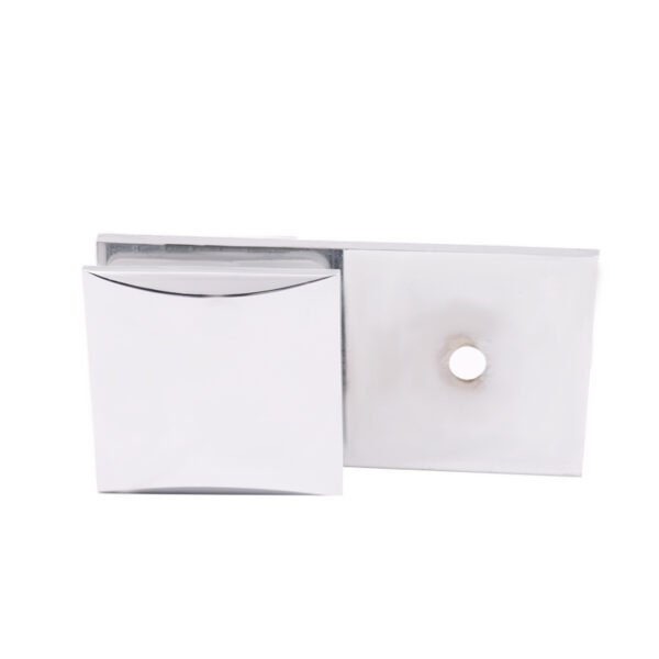 Square Curved Surface 180 Degree Brass Glass To Glass Brackets Clamps