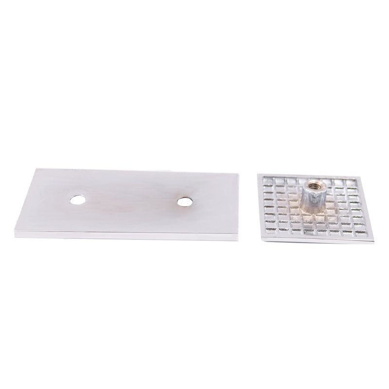 Square Curved Surface 180 Degree Brass Glass To Glass Brackets Clamps