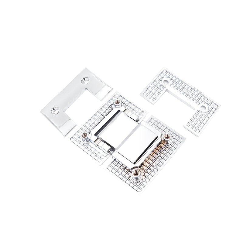 Square Curved Surface 180 Degree Glass To Glass Brass Glass Hinge