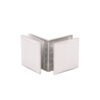 Square Curved Surface Glass Partition 90 Degree Chrome Satin Ss316 Glass Clamp