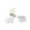 Square Curved Surface Glass Partition 90 Degree Chrome Satin Ss316 Glass Clamp