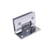 Square Curved Surface Wall Mount Brass Glass Door Hinge Of Full Back Plate