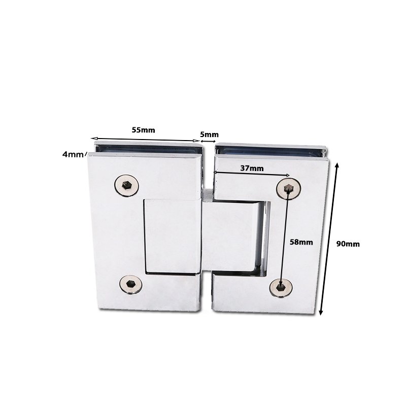 Square Double Axes 180 Degree Glass To Glass Chrome Brass Door Hinge 2 Square Double Axes 180 Degree Glass To Glass Chrome Brass Door Hinge