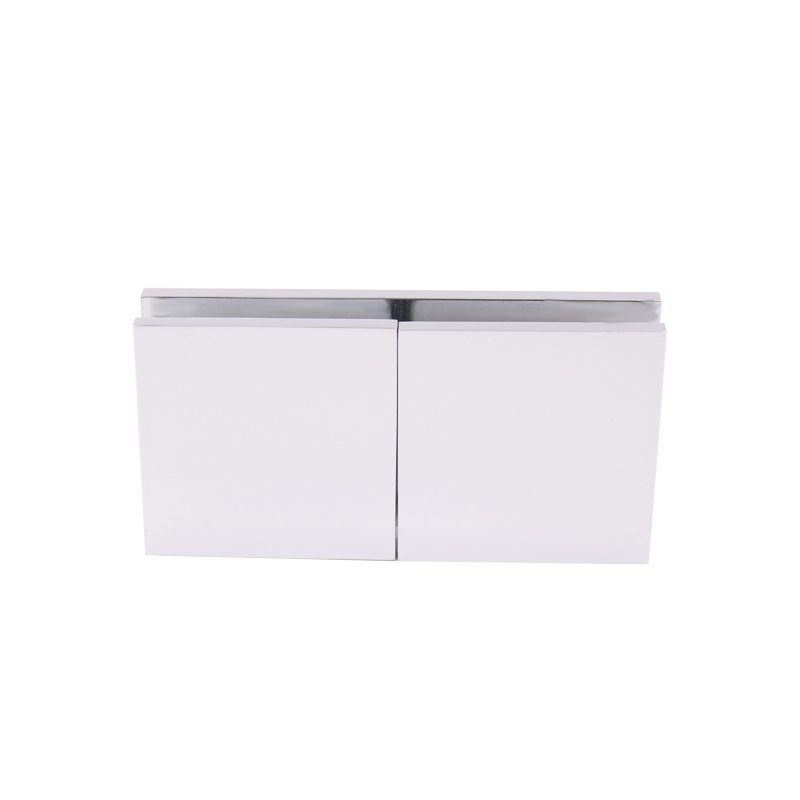 Square Frameless Glass Hardware 180 Degree Brass Glass Accessories Glass Clamp
