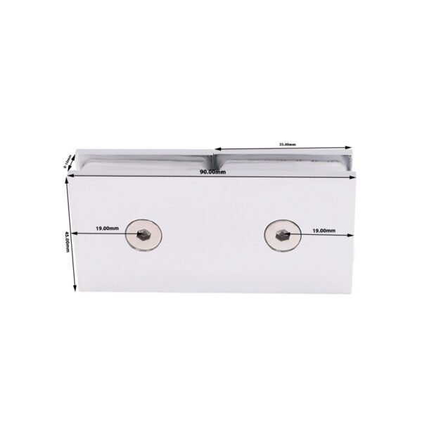 Square Frameless Glass Hardware 180 Degree Brass Glass Accessories Glass Clamp