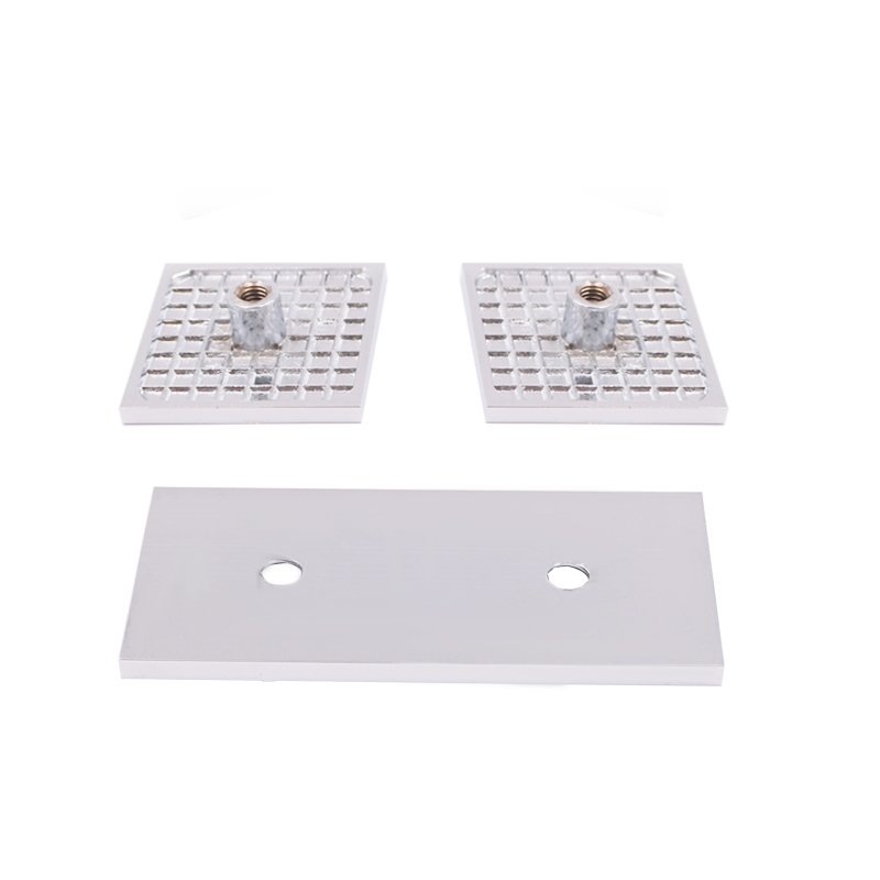 Square Frameless Glass Hardware 180 Degree Brass Glass Accessories Glass Clamp