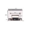 Square Full Back Plate Wall Mount 90 Degree Stainless Steel Shower Hinges