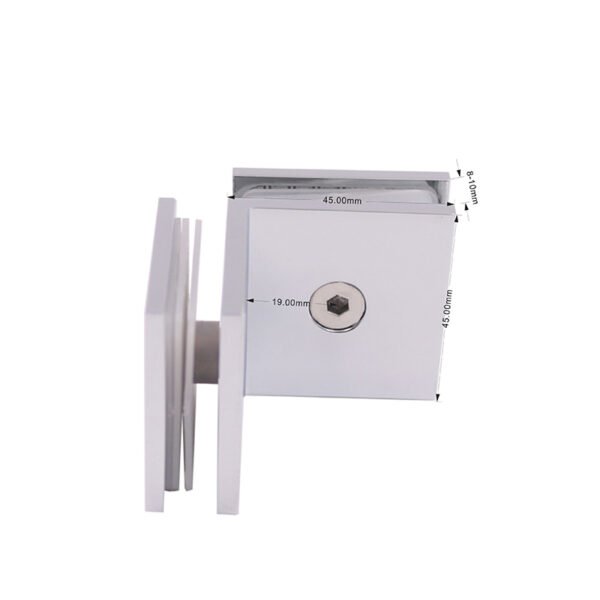 Square Glass Fitting 90 Degree Brass Glass Clamp Tempered Glass Brackets