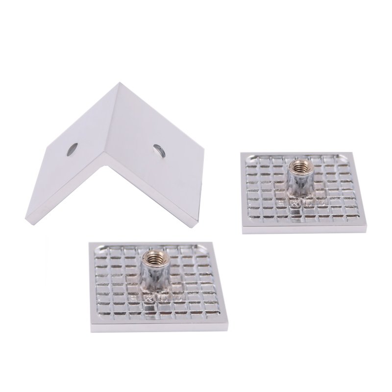 Square Glass Fitting 90 Degree Brass Glass Clamp Tempered Glass Brackets