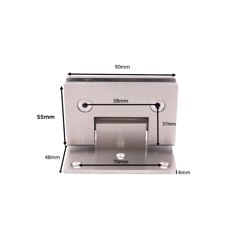 Square Offset Back Plate Wall Mount Stainless Steel Shower Hardware Hinge 2 Square Offset Back Plate Wall Mount Stainless Steel Shower Hardware Hinge